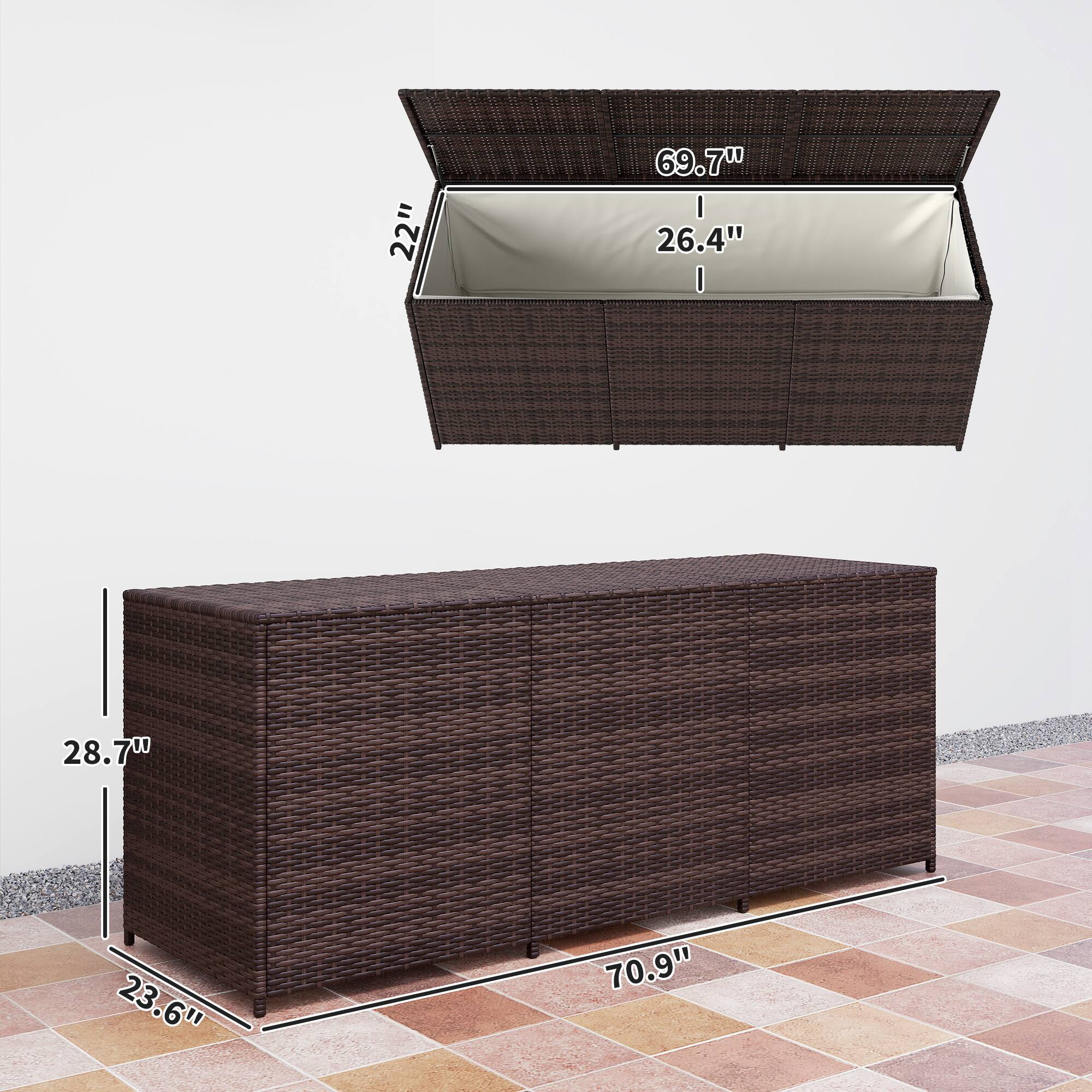 22" 69.70 | 26.4" | 28.70 23.6" 70.9"