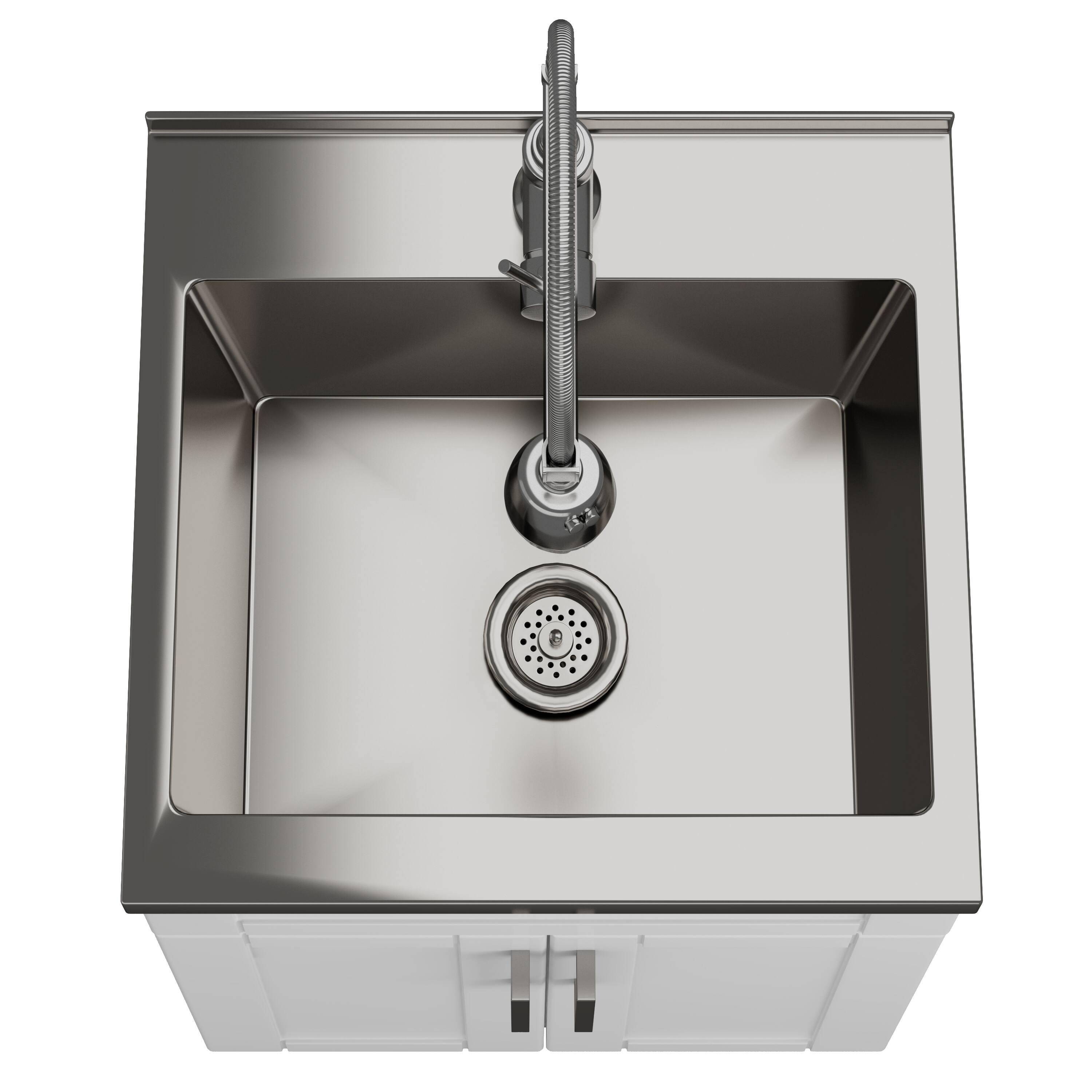 Alt View 1. Simpli Home - Hennessy  All-in-One 20-inch Utility Sink & Cabinet - Pure White.