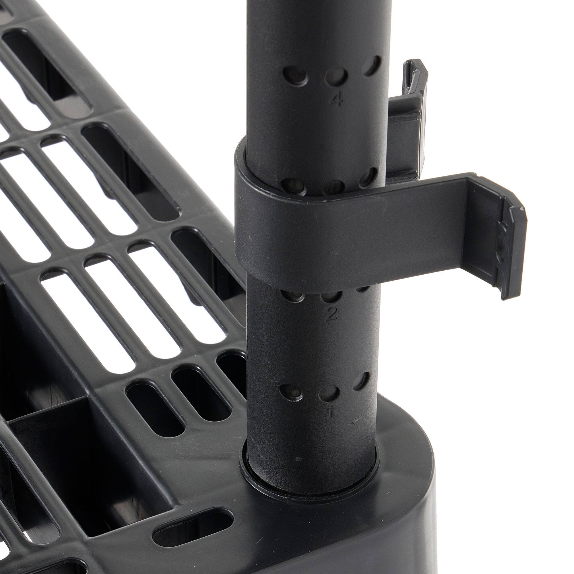 Alt View 7. Gracious Living - Gracious Living 4 Shelf Adjustable Height Ventilated Medium Duty Storage, Black - Black.