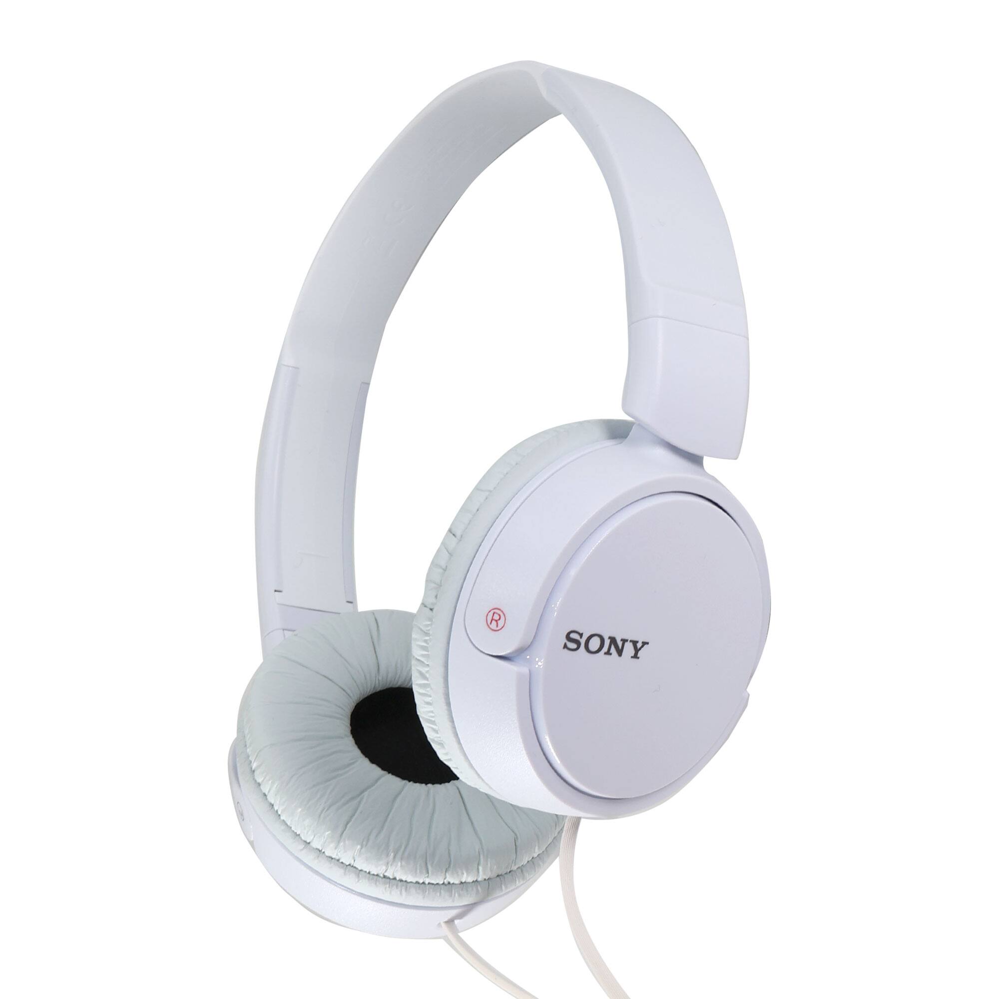 Alt View 1. Sony - Sony XB100 Waterproof Bluetooth Speaker Gray + MDR-ZX110 Wired Headphones White - White.