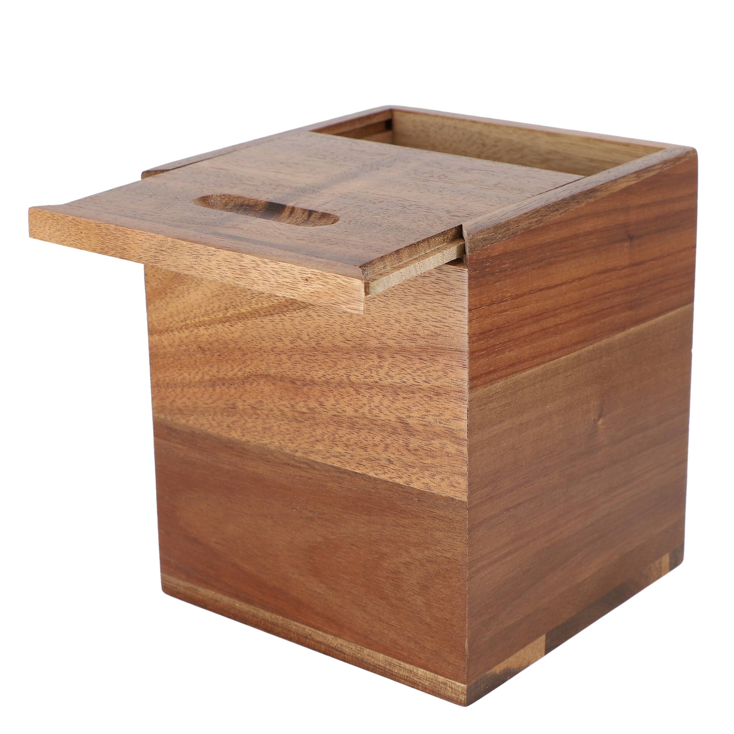 Alt View 2. MegaChef - MegaChef Acacia Wood Tissue Box Holder - Brown.