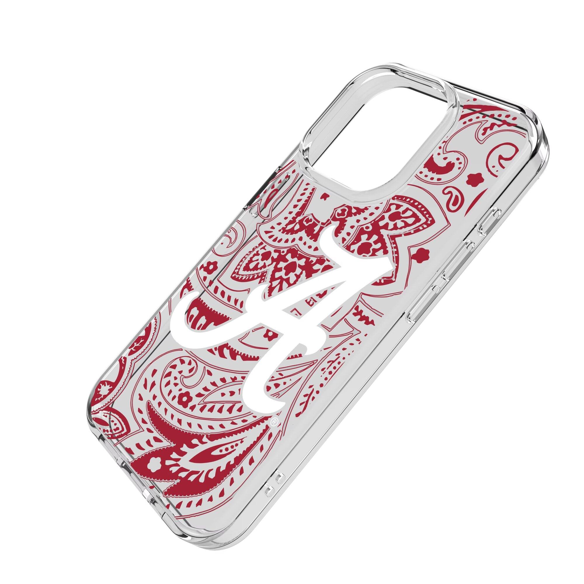 Alt View 1. Keyscaper - Alabama Crimson Tide iPhone Paisley Design Clear Case - 15 - Multicolor.