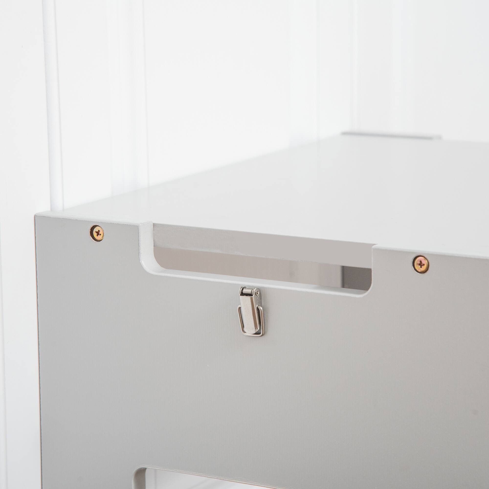 Alt View 4. Qaba - Kids Kitchen Step Stool, 2 in 1 Kitchen Table Set, Toddler Standing Tower, Chalkboard, Safety Rail, Kitchen, Bathroom - Grey.