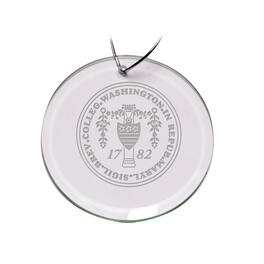 Jardine - Washington College Shoremen 3'' Glass Round Ornament - Multicolor