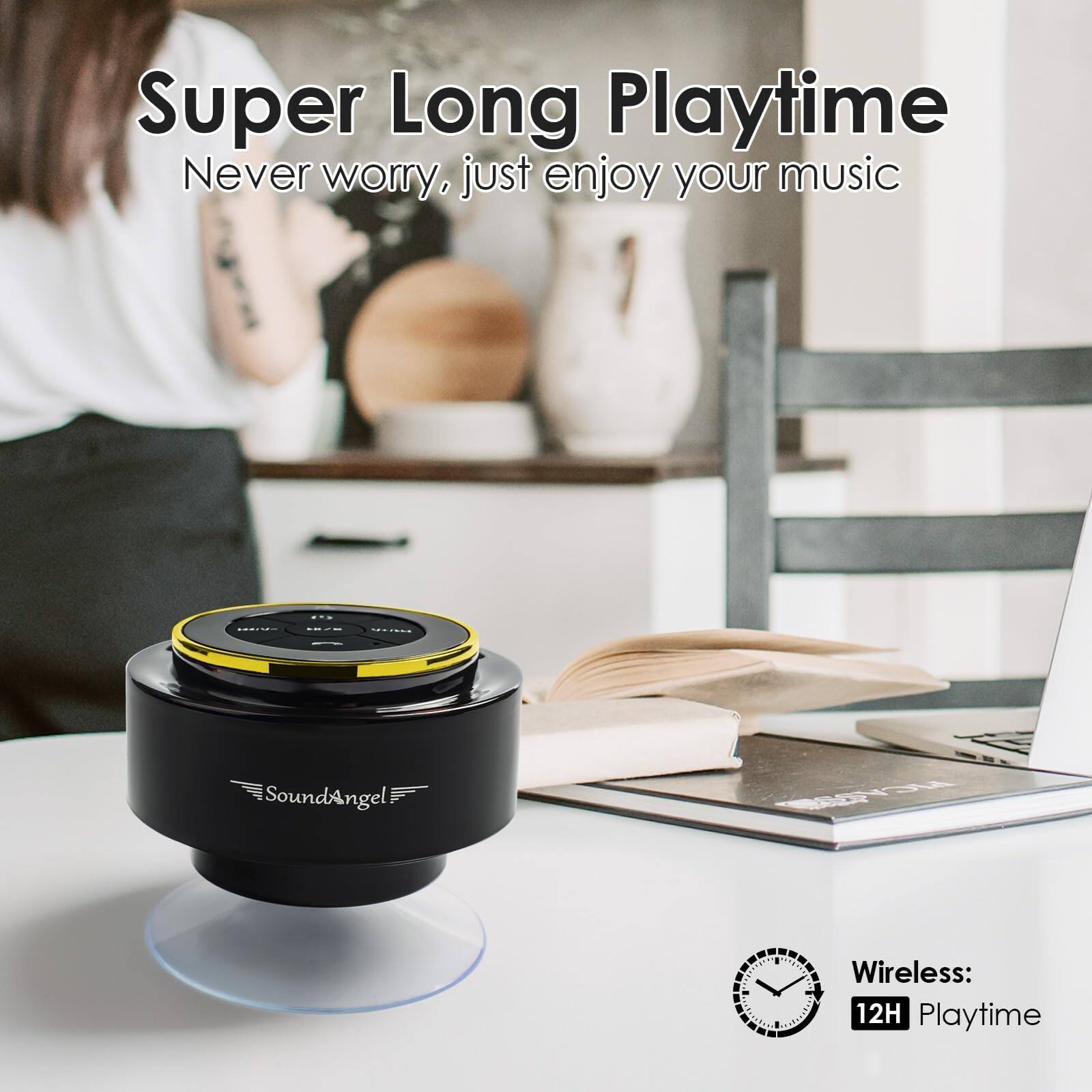 Super Long Playtime  
Never worry, just enjoy your music  

SoundAngel Wireless:  
12H Playtime