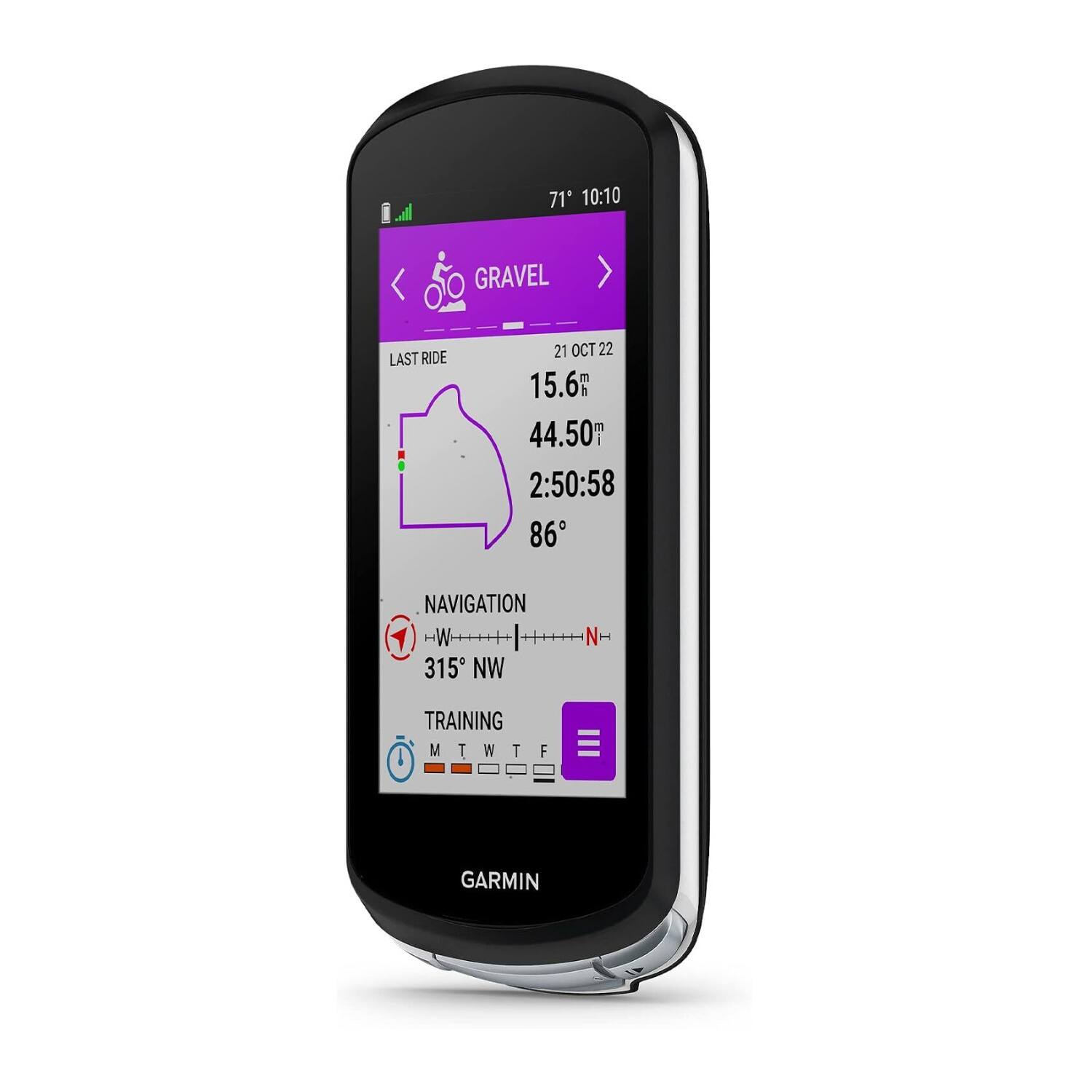 71° 10:10  
GRAVEL  
LAST RIDE  
21 OCT 22  
15.6%  
44.50m  
2:50:58  
86°  
NAVIGATION  
315° NW  
TRAINING MTWTF  
GARMIN