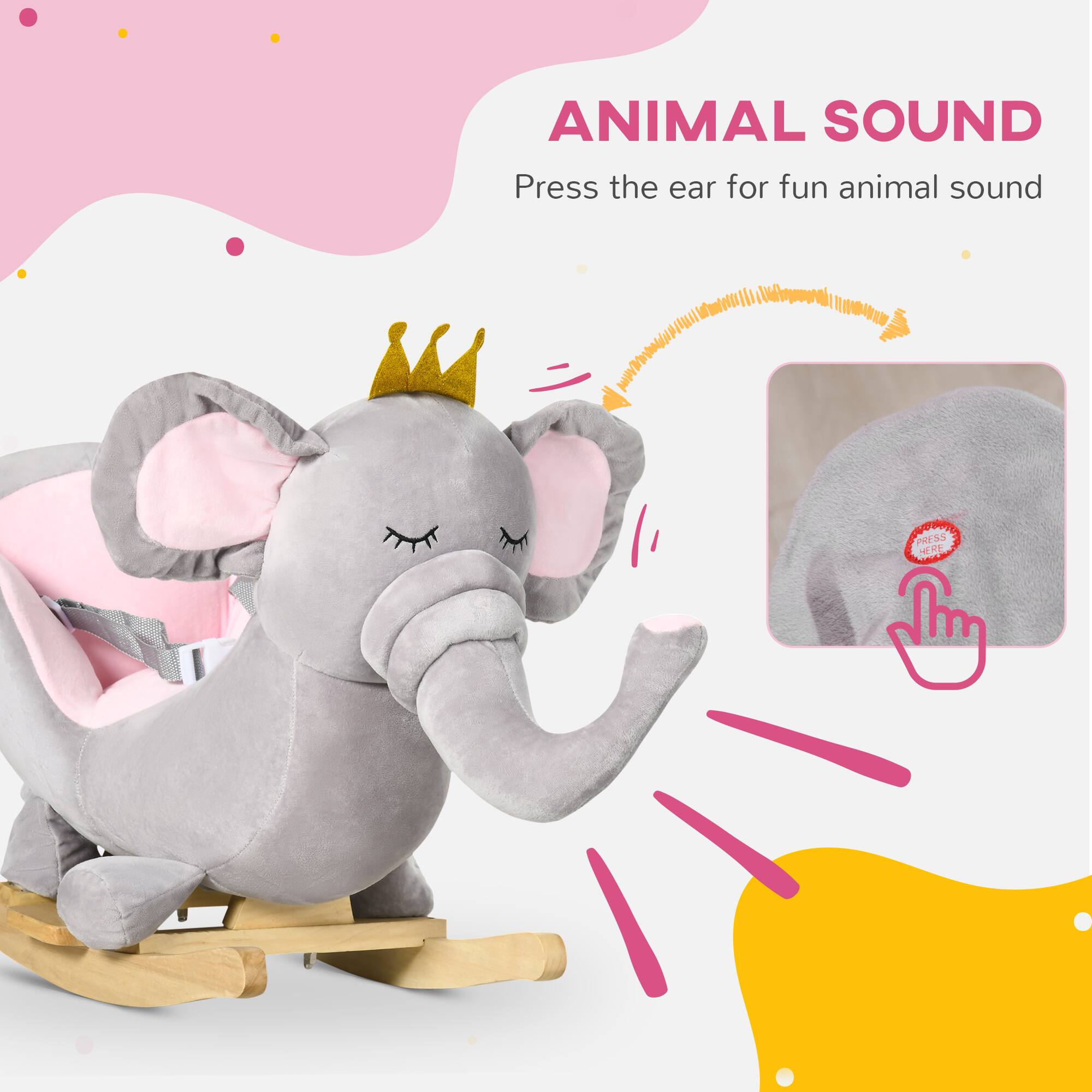 ANIMAL SOUND  
Press the ear for fun animal sound