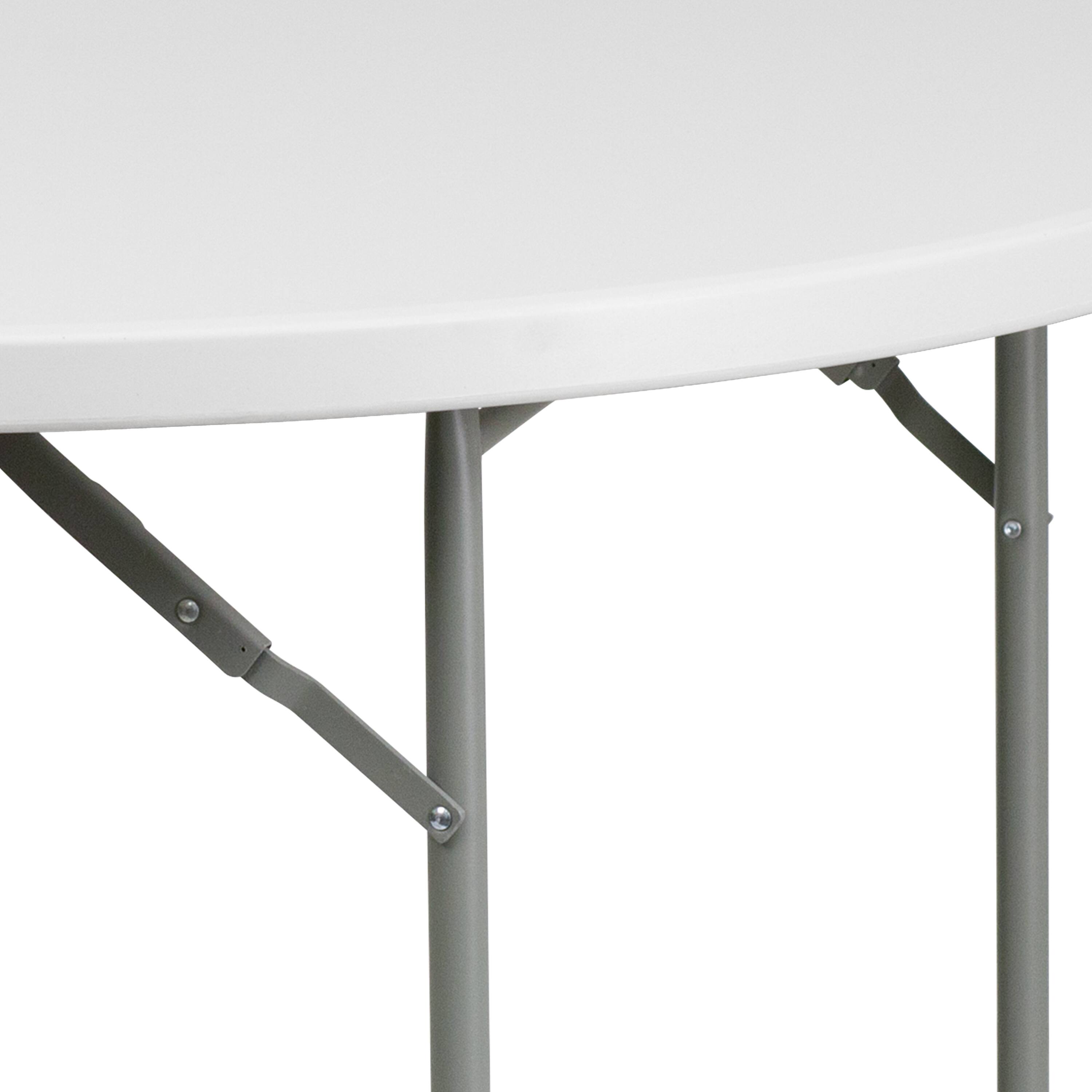 Alt View 13. Alamont Home - Kathryn 4-Foot Round Granite White Plastic Folding Table - Banquet / Event Folding Table - Granite White.
