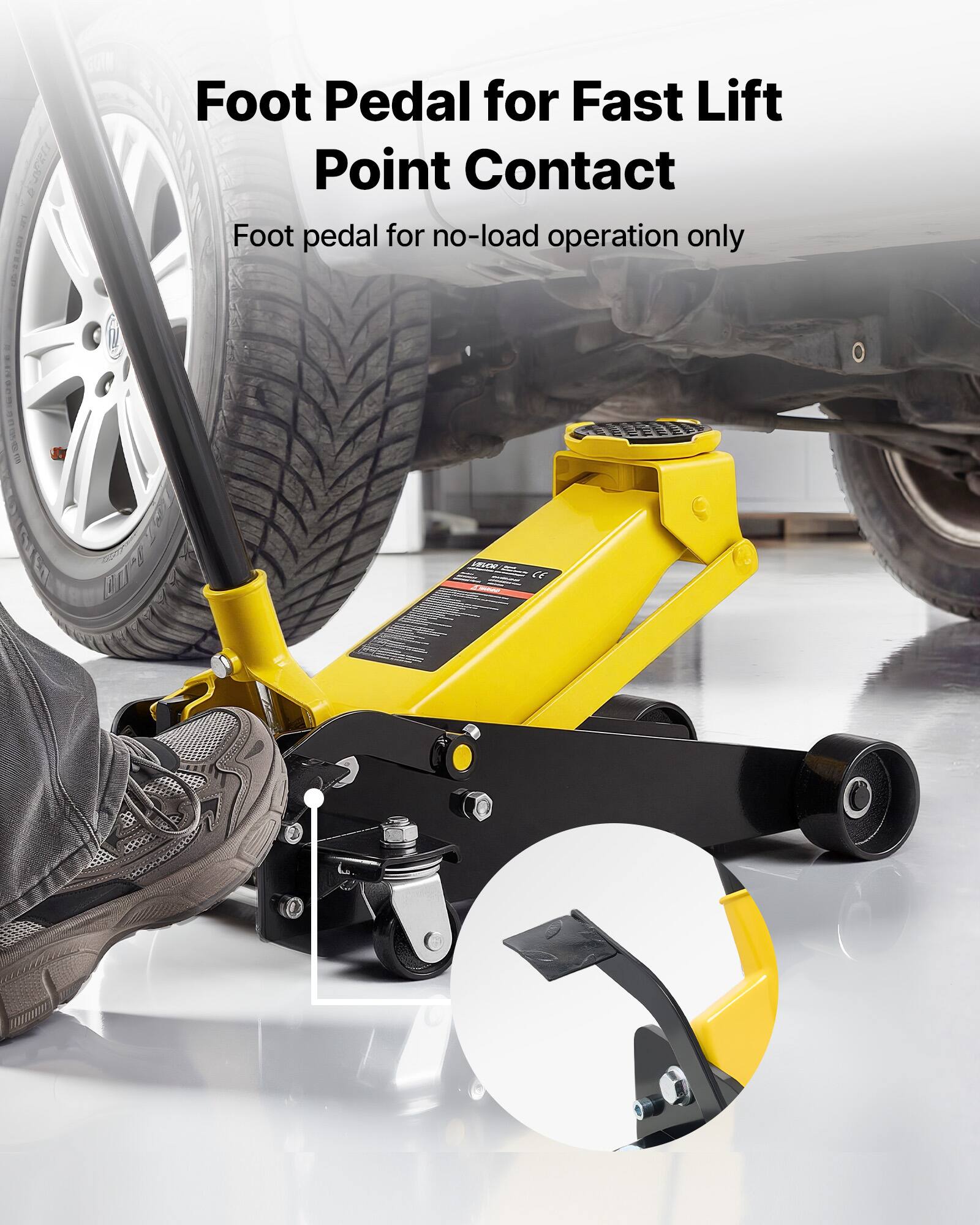 Foot Pedal for Fast Lift Point Contact  
Foot pedal for no-load operation only