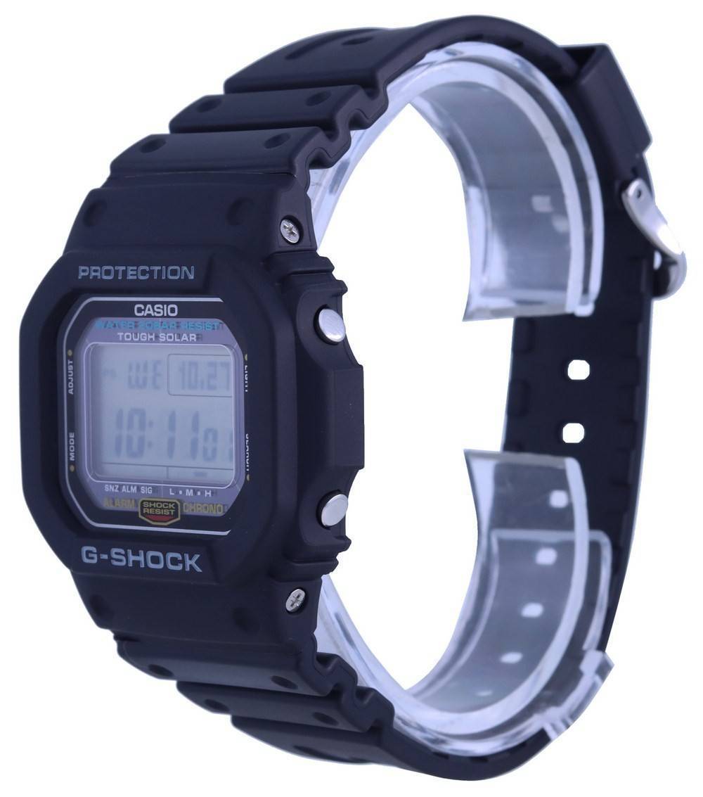 PROTECTION  
CASIO  
TOUGH SOLAR  
WED 10.27  
10:10  
SNZ ALM SIG L M H  
ALARM SHOCK RESIST CHRONO  
G-SHOCK