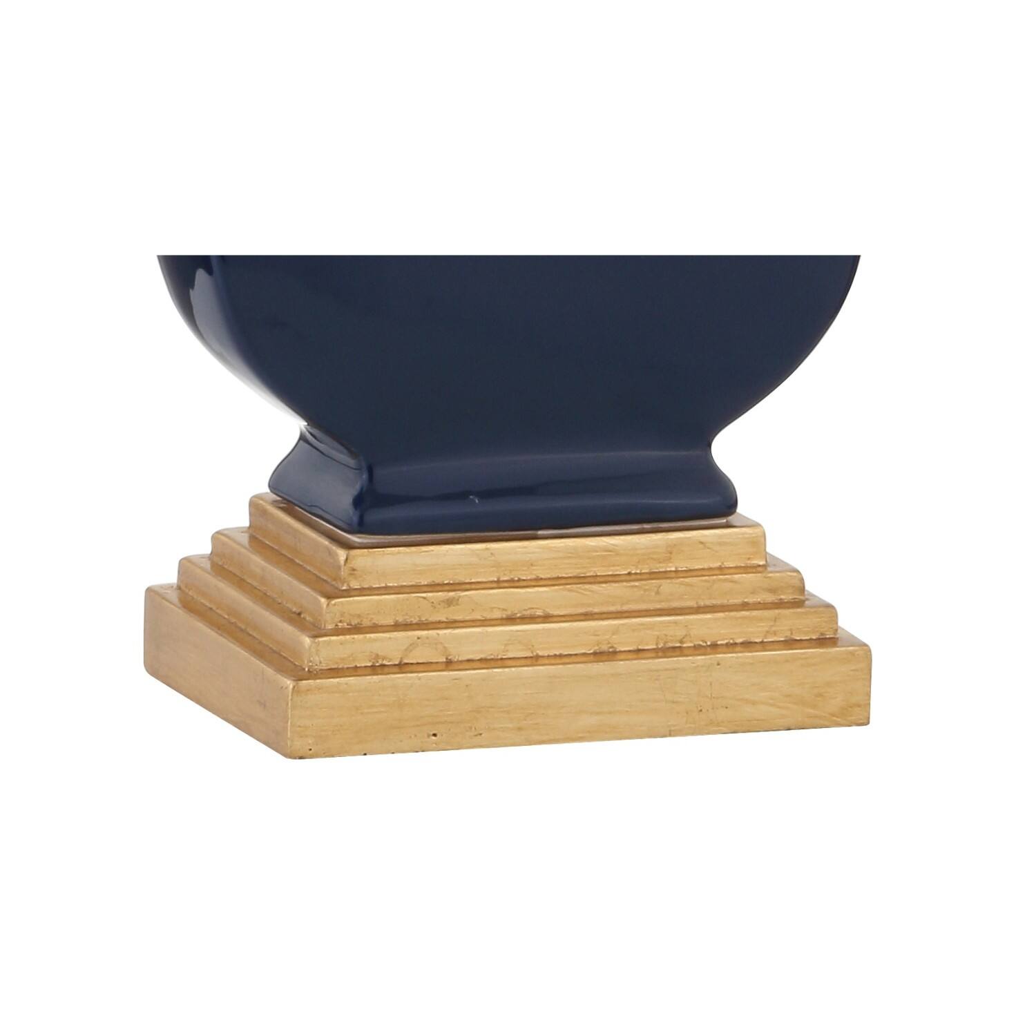Alt View 7. Jonathan Y - Carter 29" Ceramic/Resin LED Table Lamp, Navy/Gold - Navy/Gold.