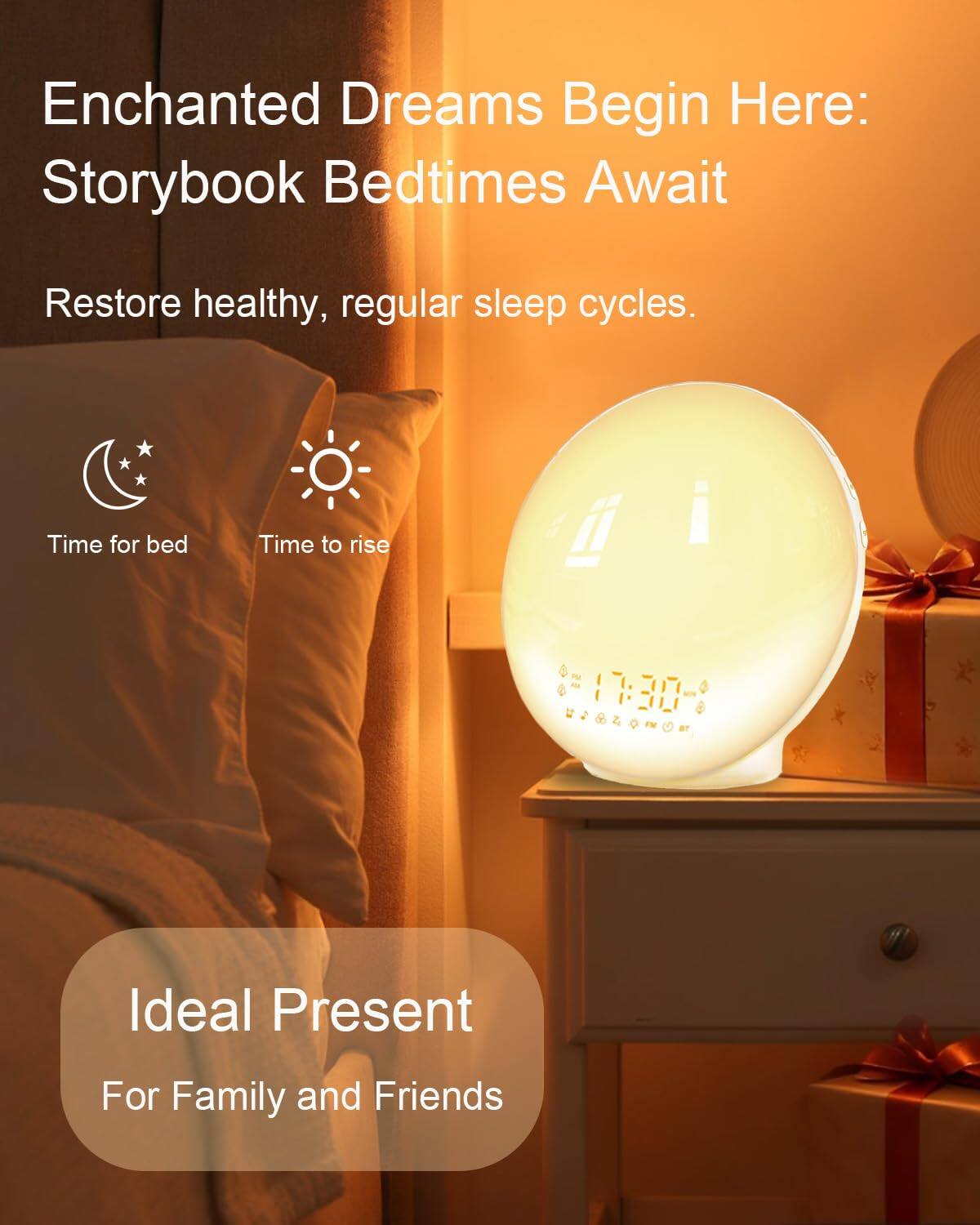 Enchanted Dreams Begin Here: Storybook Bedtimes Await

Restore healthy, regular sleep cycles.

Time for bed Time to rise

Ideal Present For Family and Friends