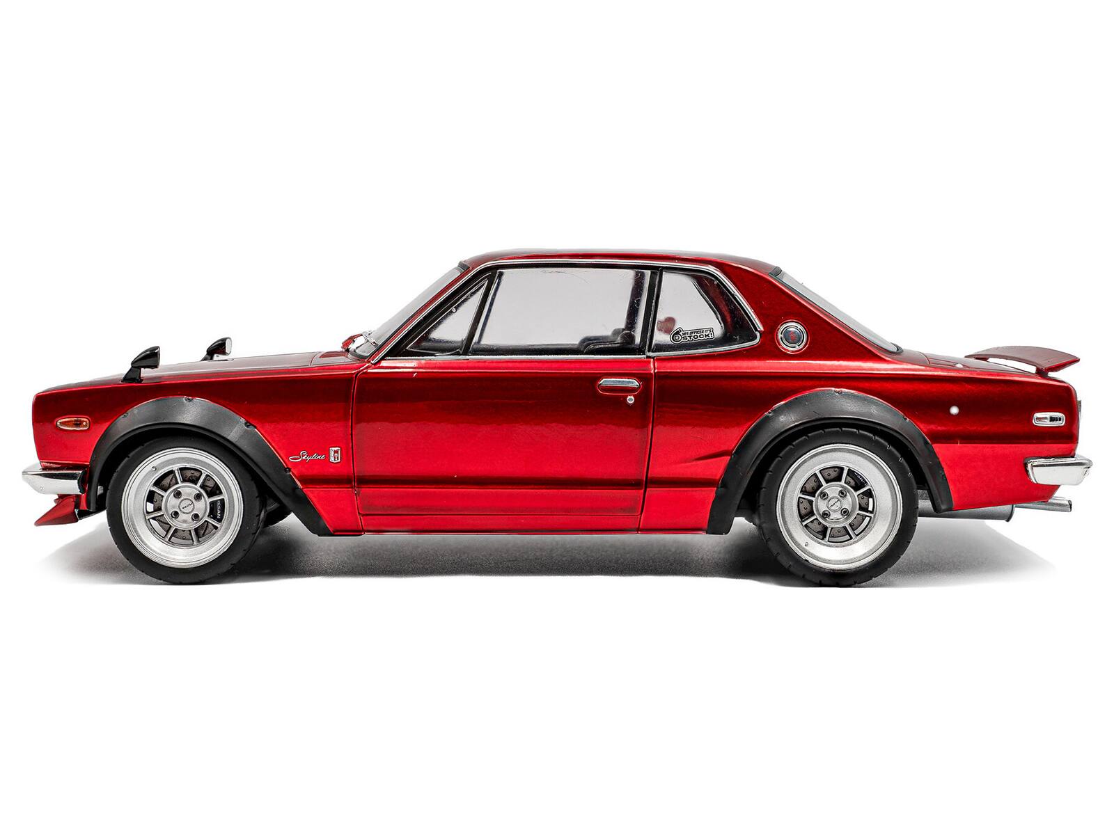 Alt View 2. Solido - 1970 Nissan Skyline (C10) Hakosuka RHD (Right Hand Drive) Red Metallic 1/18 Diecast Model Car by Solido.