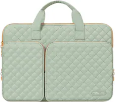 Front. mosiso - 13-13.3 inch Laptop Sleeve 360 Protective Laptop Case for MacBook Air Pro 13 14, HP Dell Acer ASUS Lenovo - Sage Green.