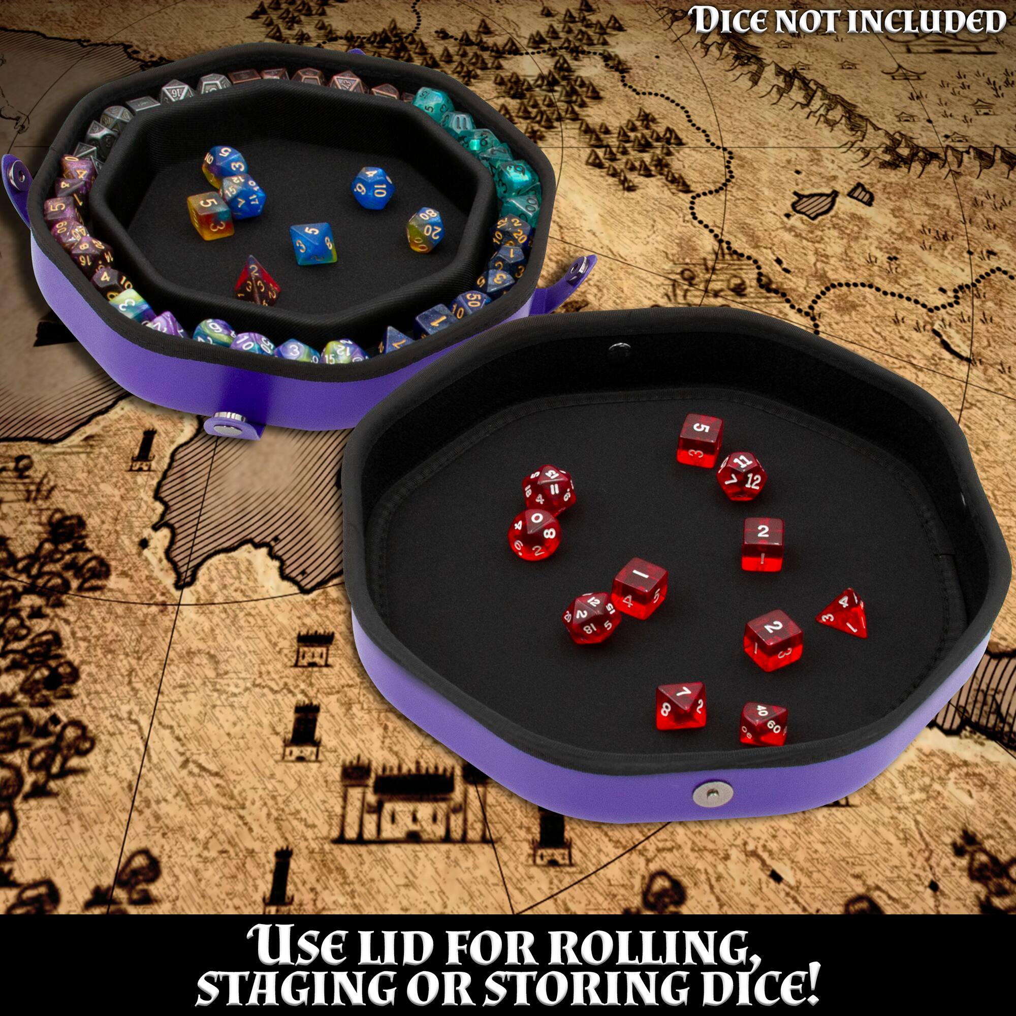 DICE NOT INCLUDED

5
DI
5
5
80 20
4 3
9
0
10 50
IS 6 II 4 0 O & 8 9 2 I 12 8 6g 02  IS 18 5
5 3
11  12 2 | 2 E
 3
7 8 2
40 09
COPEL

Use LID FOR ROLLING, STAGING OR STORING DICE!