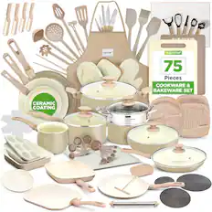 Nutrichef 75 Pieces Cookware & Bakeware Set
Ceramic Coating