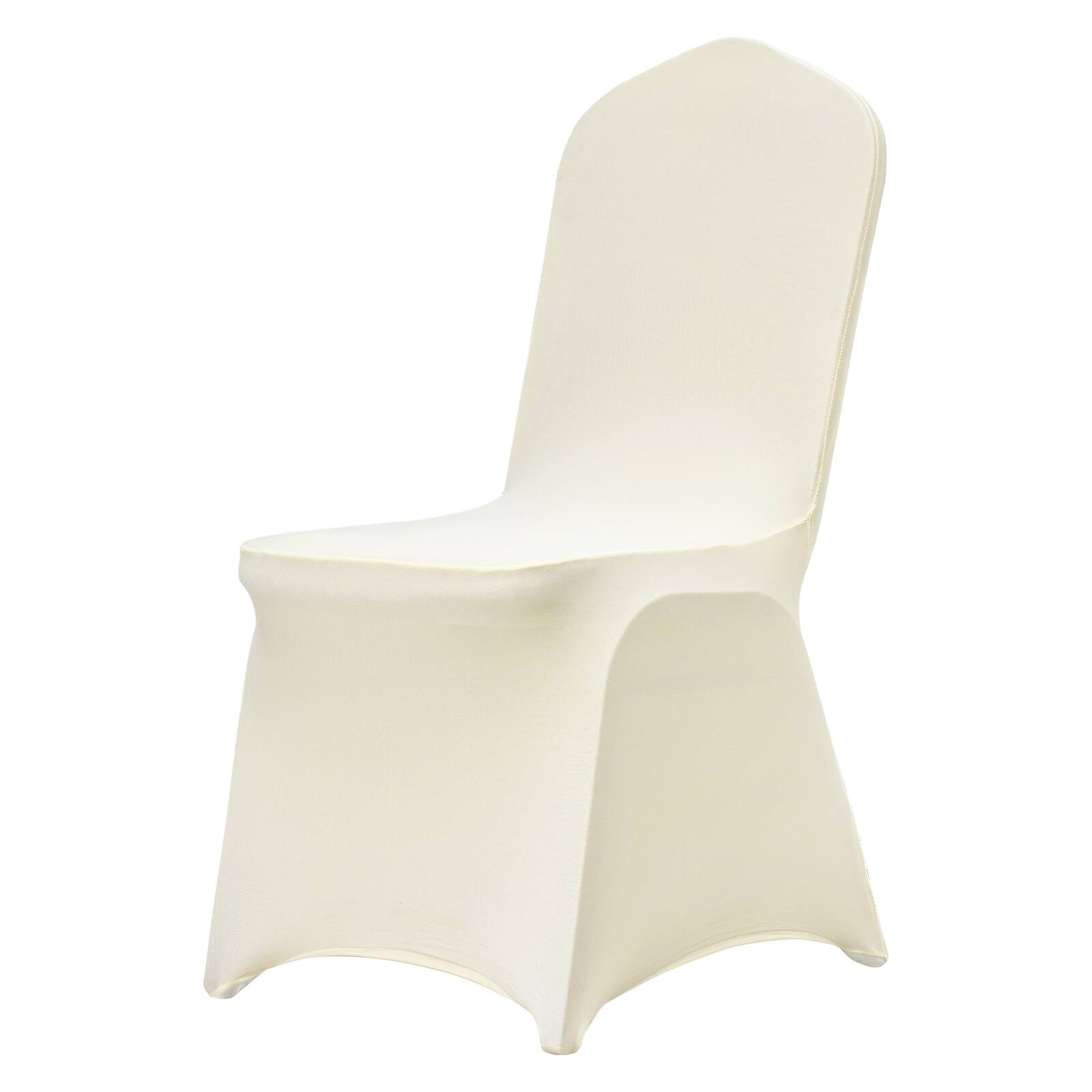 Alt View 5. VEVOR - Stretch Spandex Folding Chair Covers, Universal Fitted Chair Cover, Removable Washable Protective Slipcovers, for Party - Ivory White.