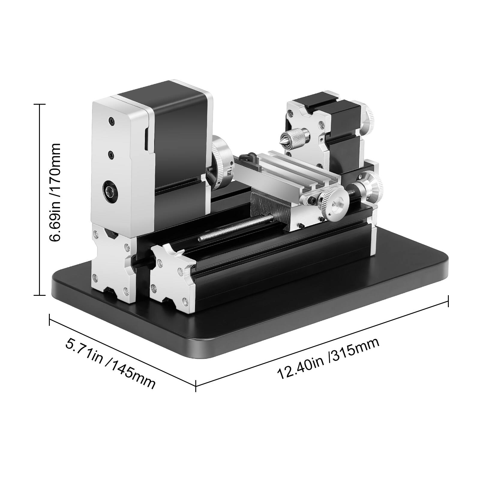 170mm / 6.69in  
5.71in / 145mm  
12.40in / 315mm