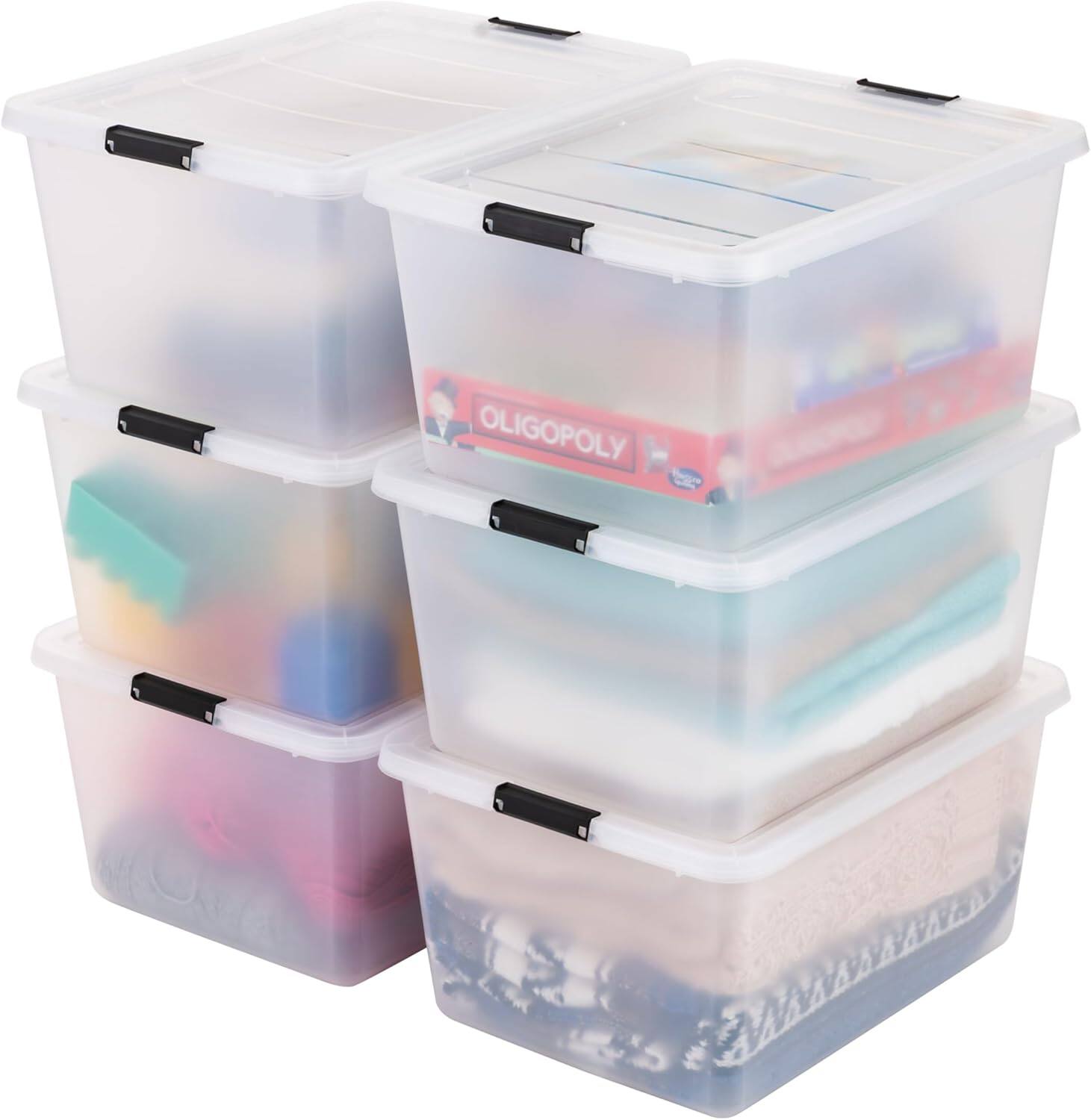 Front. IRIS USA - IRIS Qt Clip Box with Latching Lids.