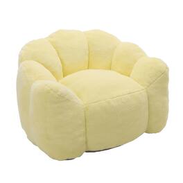 GOODSILO - Lotus Style Compression Sofa Bean Bag Chair with Pull Ring for Easy Mobility and No Assembly Required - Yellow
