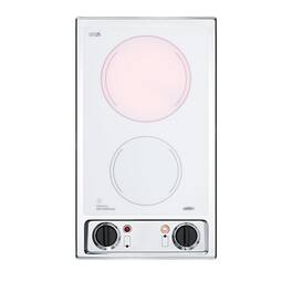 SUMMIT - 12" Wide 115V 2-Burner Radiant Cooktop - White