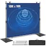 VEVOR - 10ft x 10ft Pipe and Drape Kit, Heavy Duty Backdrop Stand with Carbon Steel Base, Adjustable Backdrop Support - Black