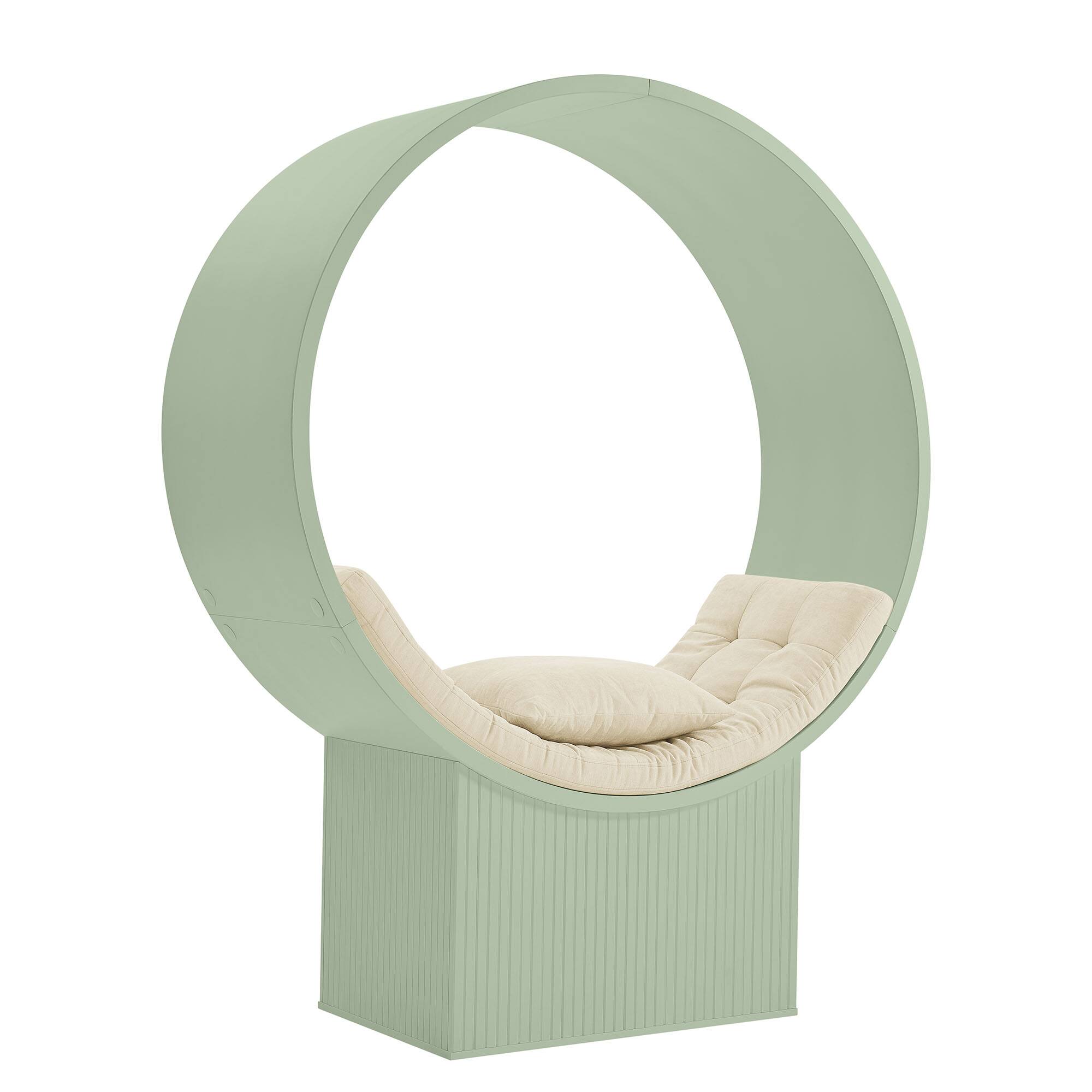 Aperture Round Alcove Accent Chair by Modway Sage Ivory - Best Buy