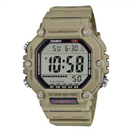 Casio - Men’s Tan Digital Sport Watch with Grey Dial - AE-1600H-5AVCF - Gray