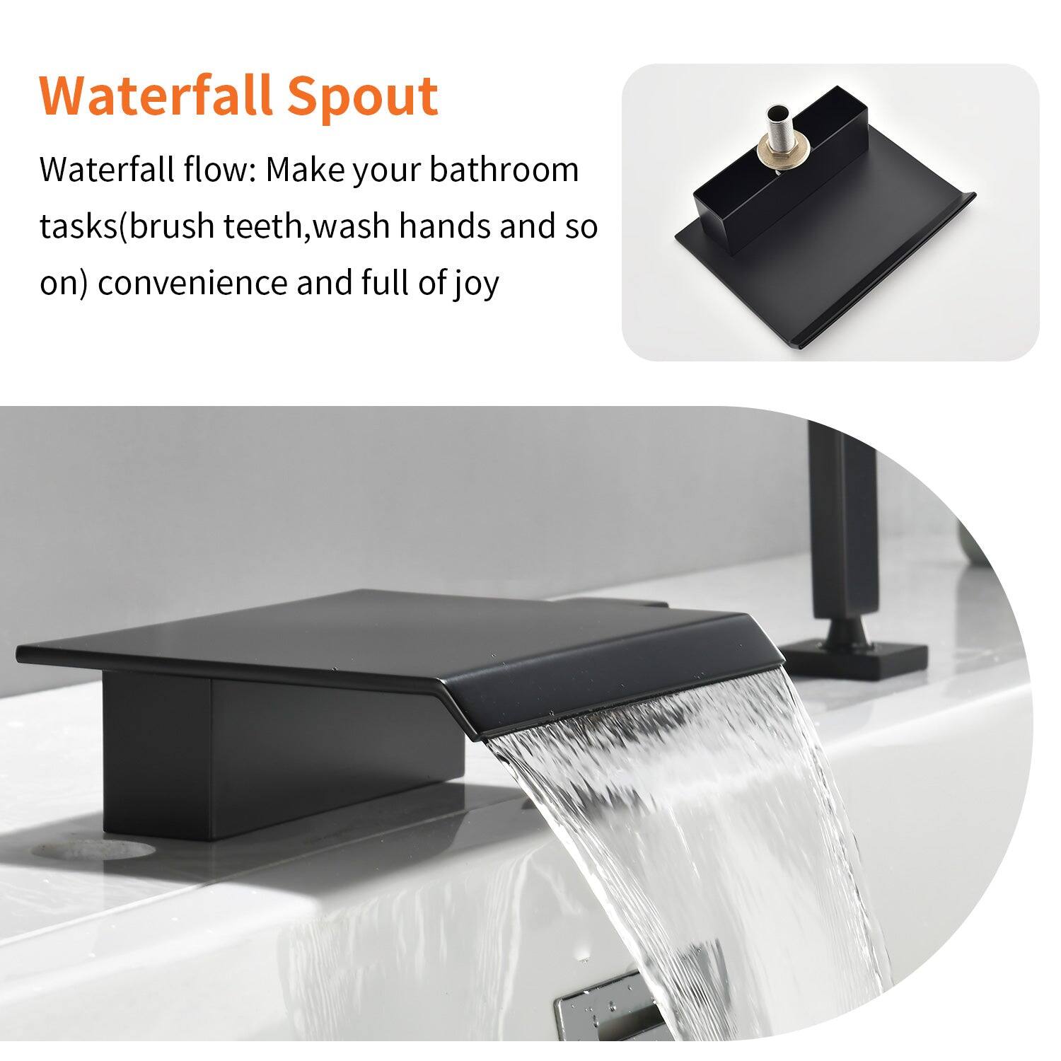 Waterfall Spout

Waterfall flow: Make your bathroom tasks (brush teeth, wash hands and so on) convenience and full of joy
