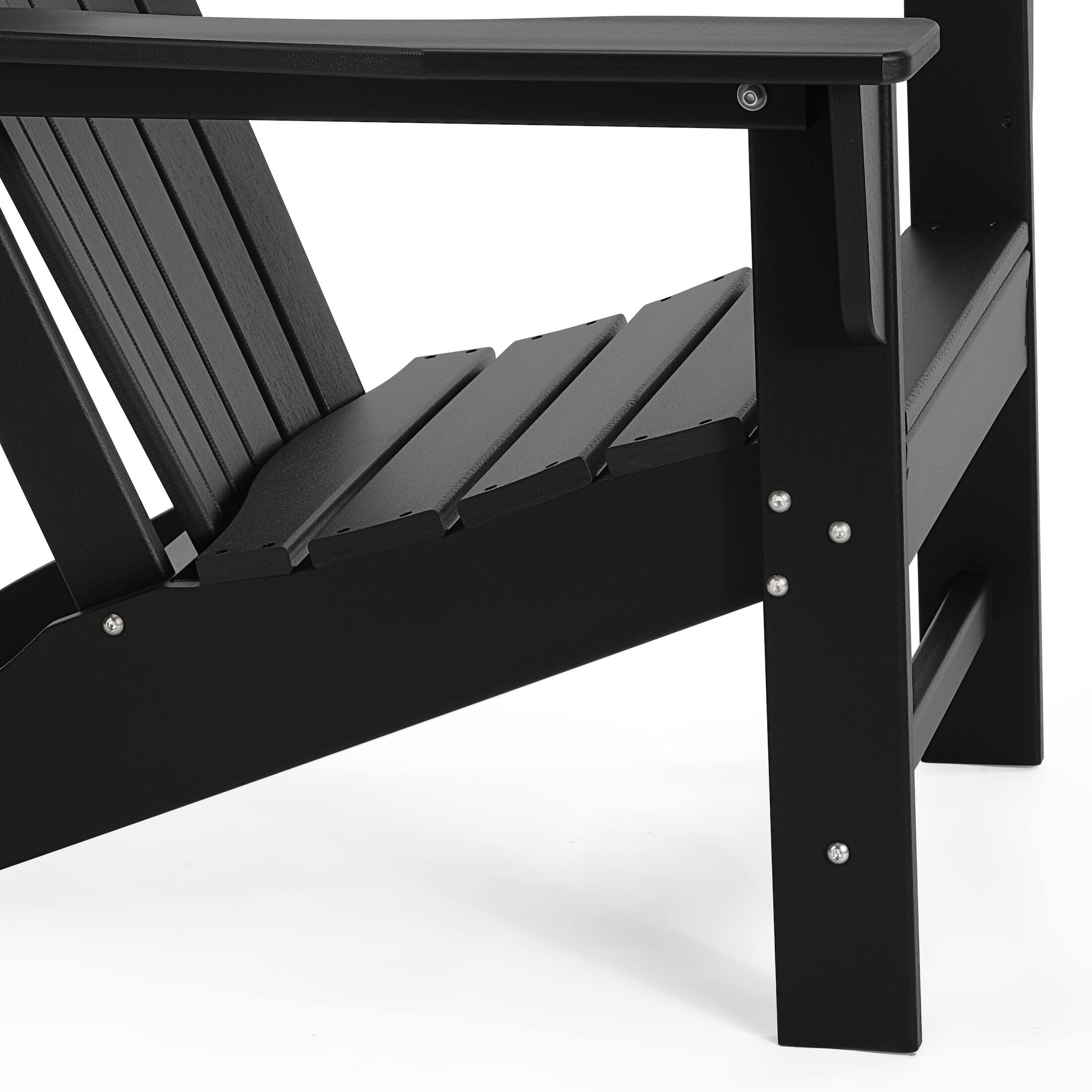 Alt View 6. WestinTrends - WestinTrends Dylan Outdoor Adirondack Chair (Set of 2) - Black.
