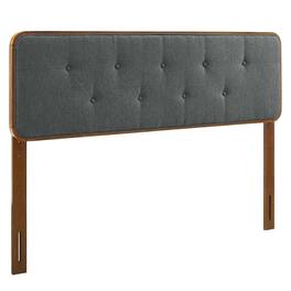 Collins Tufted Fabric and Wood King Headboard by Modway - Black