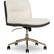 Front. Elle Decor - Elle Decor Ariana Criss Cross Armless Ergonomic Fabric Swivel Computer and Desk Chair, Cream (60121-CRM) - Cream.