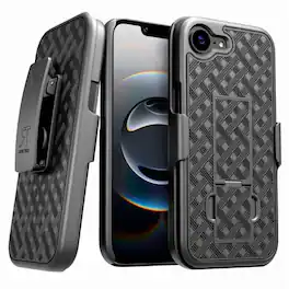 RomeTech - Shell Holster Combo Case for Apple iPhone 16e - Black