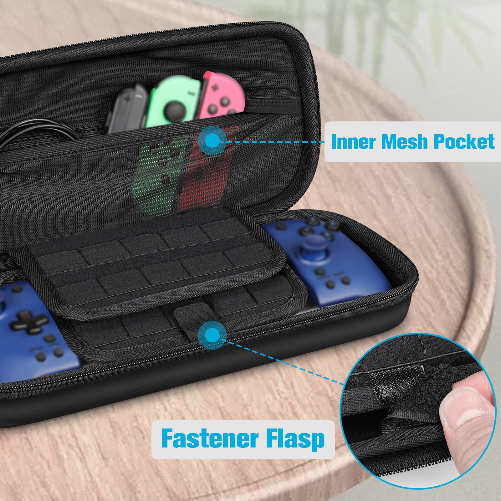 Inner Mesh Pocket  
Fastener Flap