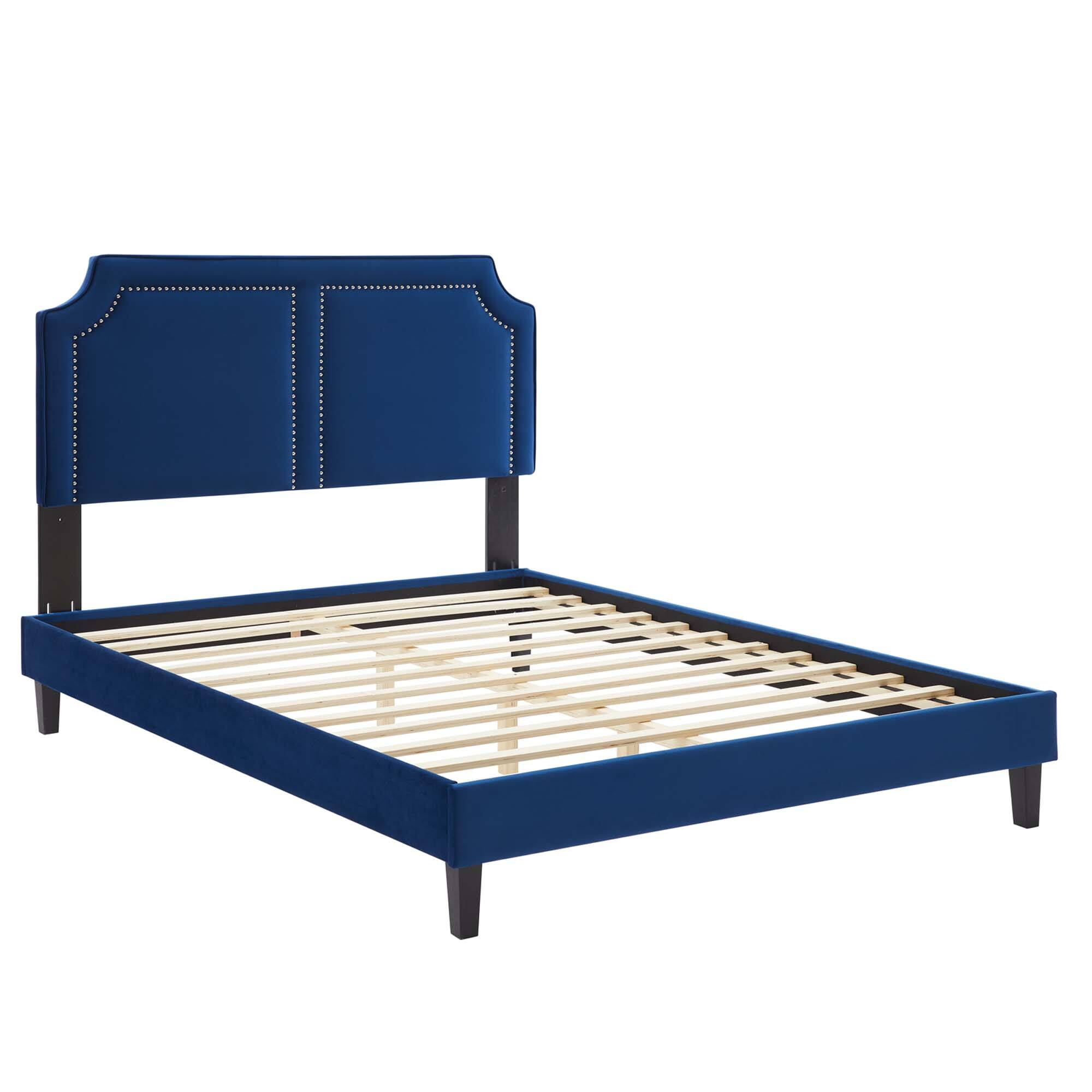 Alt View 2. Modway - Soleil Performance Velvet King Bed - Red.