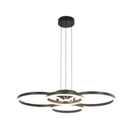 Umeiluce - 32.3" Modern Chandelier LED Chandelier Light 3000K Dimmable Kitchen Island Lamp - Matte Black