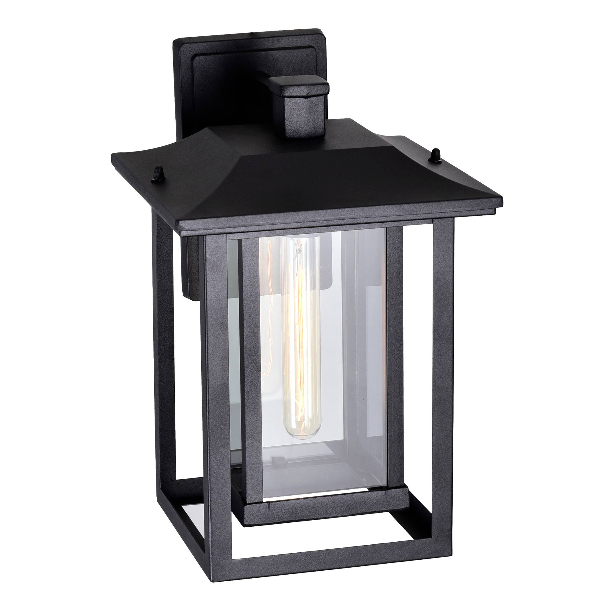 Angle. CWI Lighting - Winfield 1 Light Black Outdoor Wall Light - Black.