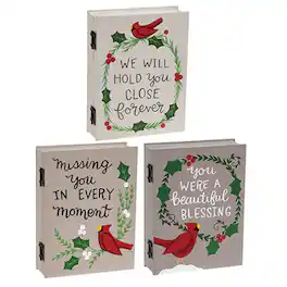 BreeBe - In Every Moment Cardinal Book Box - 3 Asstd - Multicolor