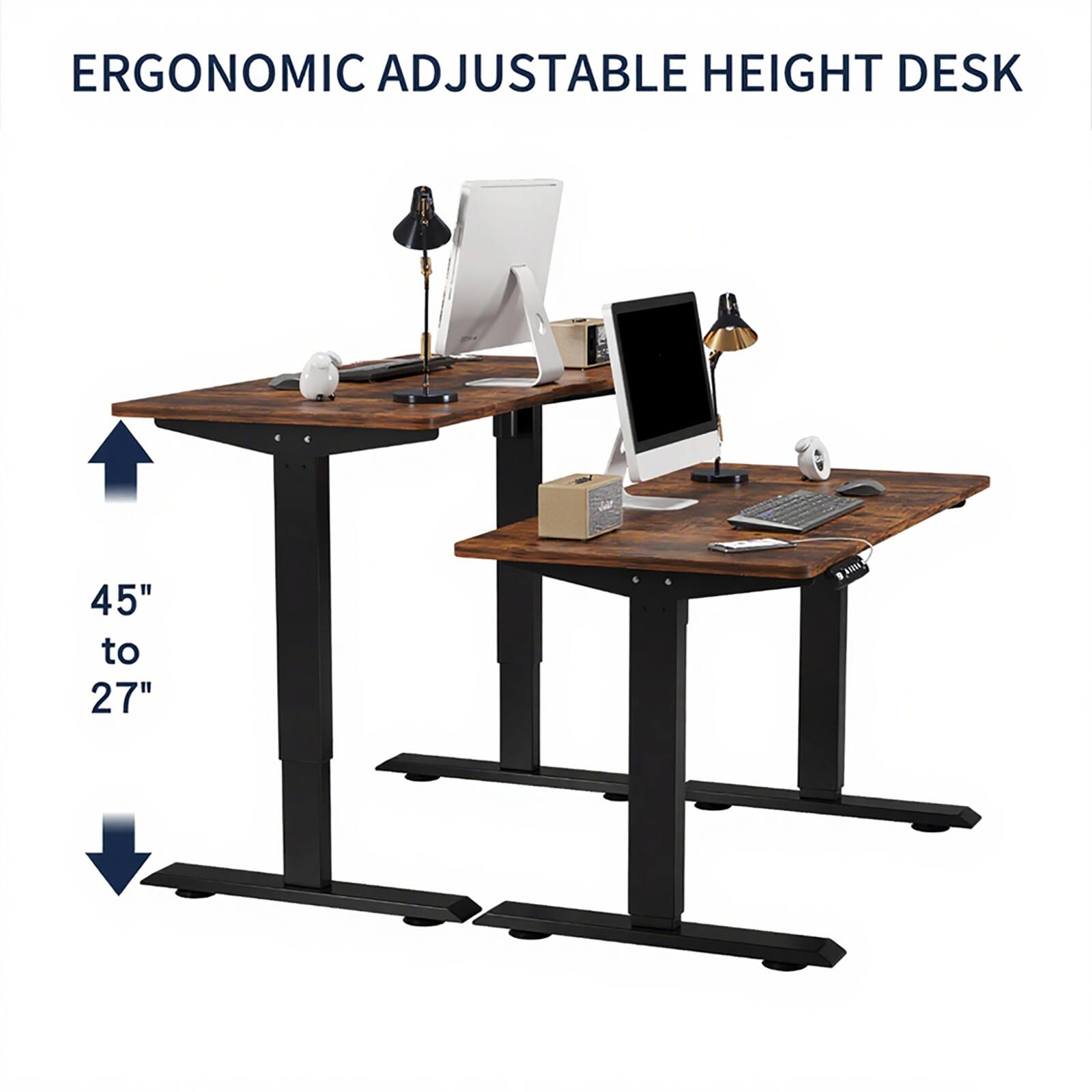 ERGONOMIC ADJUSTABLE HEIGHT DESK

45" to 27"
