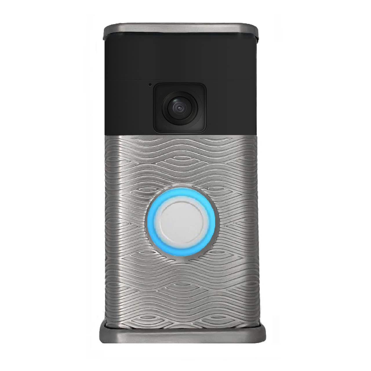 Michael Healy - Waves Video Doorbell Cover (Ring Battery Doorbell 2024 Release) - Nickel Silver
