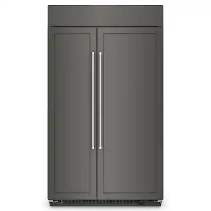 Front. KitchenAid - 30 Cu. Ft. Built-In Side-by-Side Refrigerator with Platinum Interior - Panel Ready.