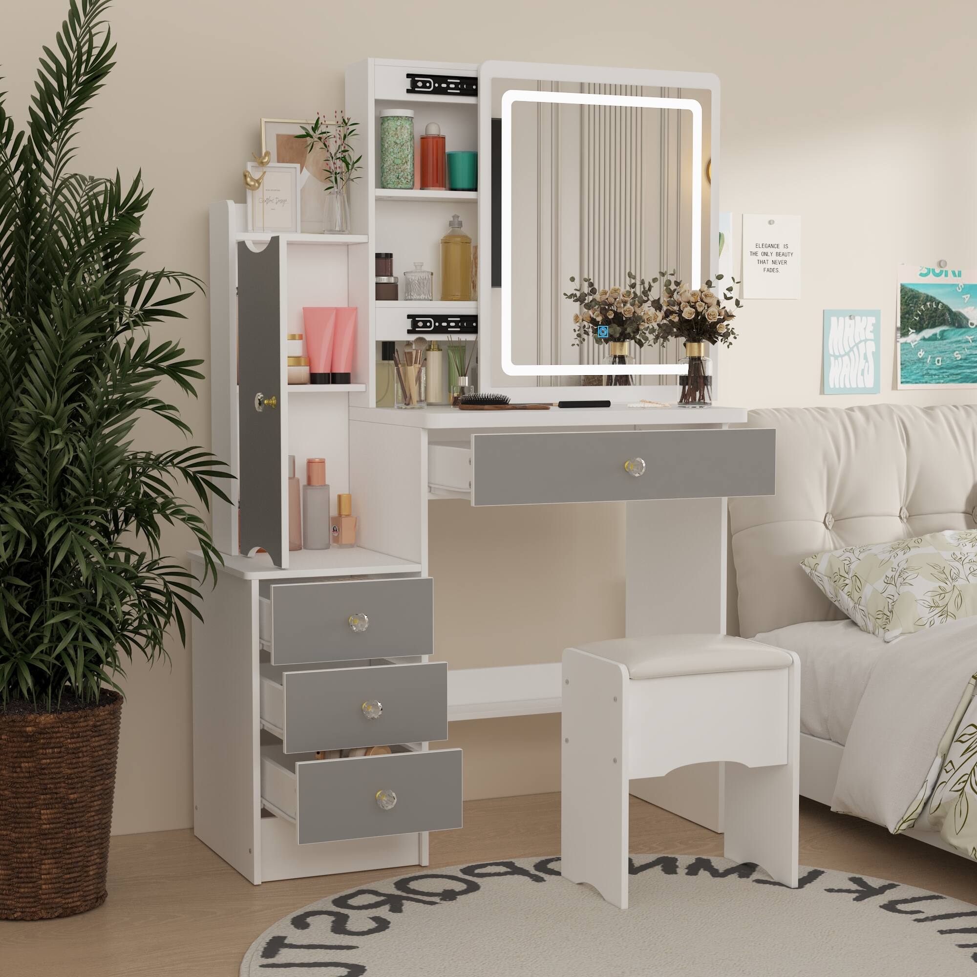 Sure, here is the corrected and grouped text from the image:

1. "ELFANDE IS THE ONLY BEAUTY THAT LASTS FOREVER"
2. "MAKE WAVES"
3. "SUN"