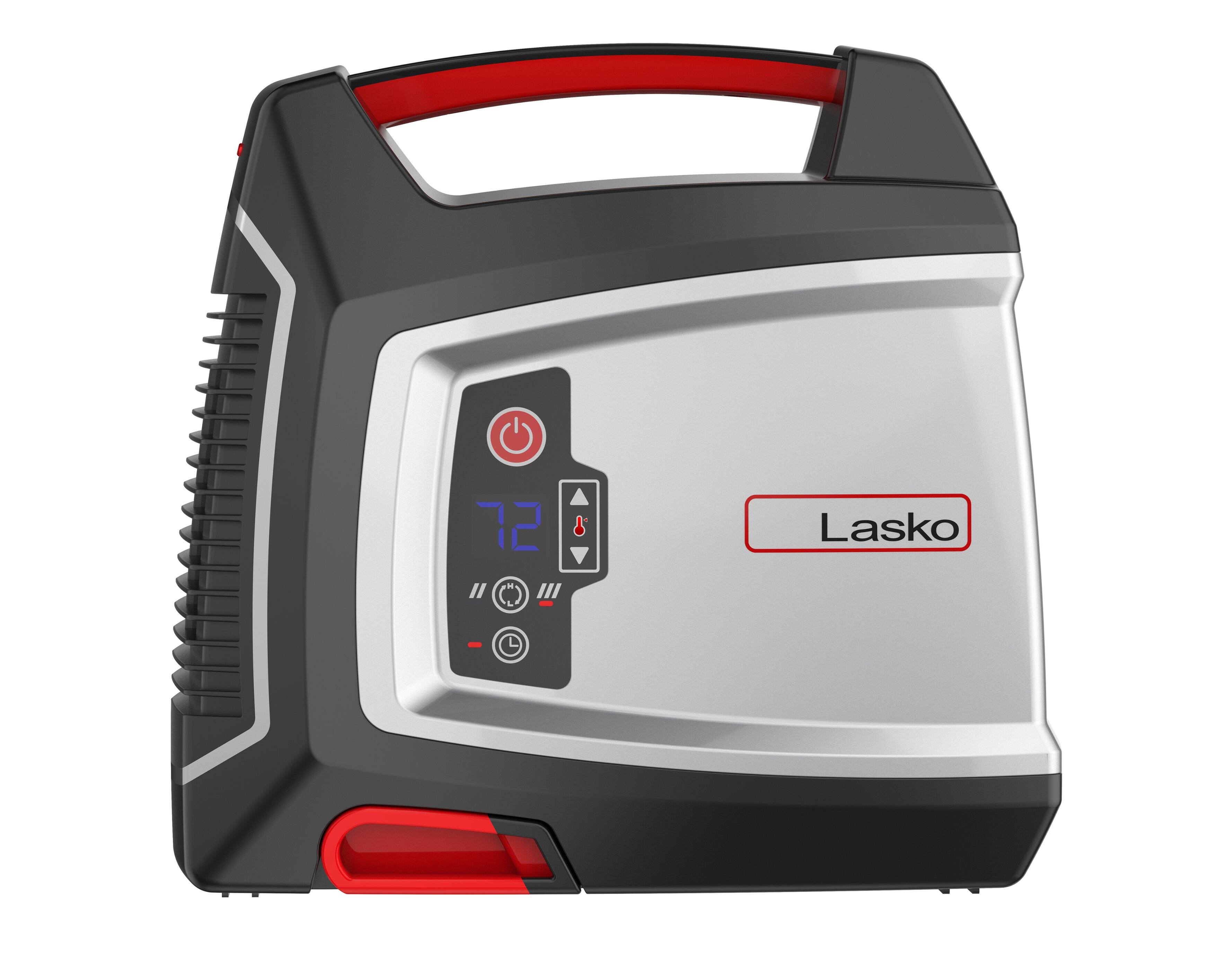 "Lasko" is the brand name of the portable power source.