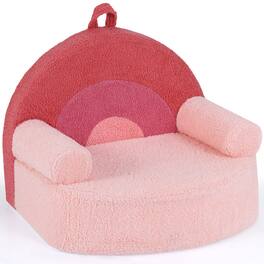 Gymax - Kids Couch Toddler Foam Sofa w/ Soft & Machine-Washable Teddy Fleece Cover - Pink
