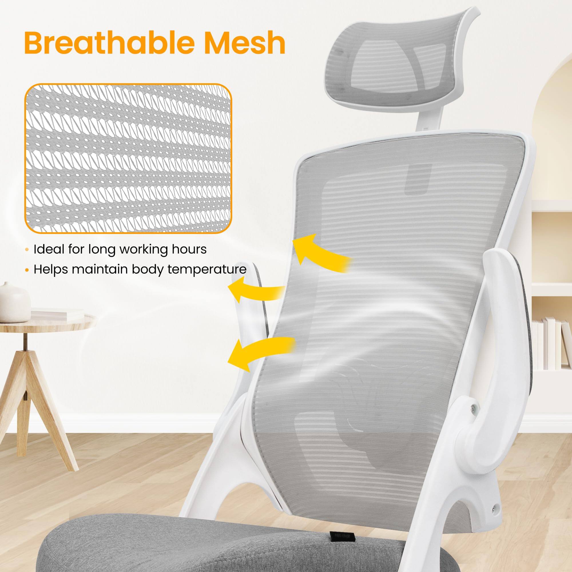 Breathable Mesh

- Ideal for long working hours
- Helps maintain body temperature