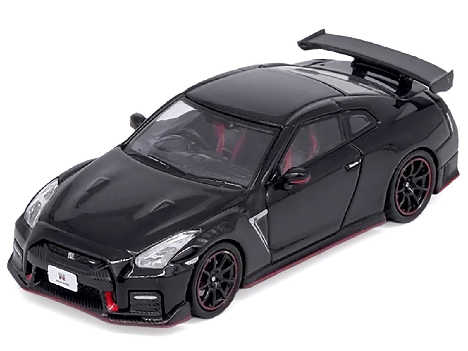 Alt View 1. Inno Models - Nissan GT-R (R35) Nismo RHD (Right Hand Drive) Nismo Black with Carbon Hood and Top 1/64 Model Car by Inno Models.