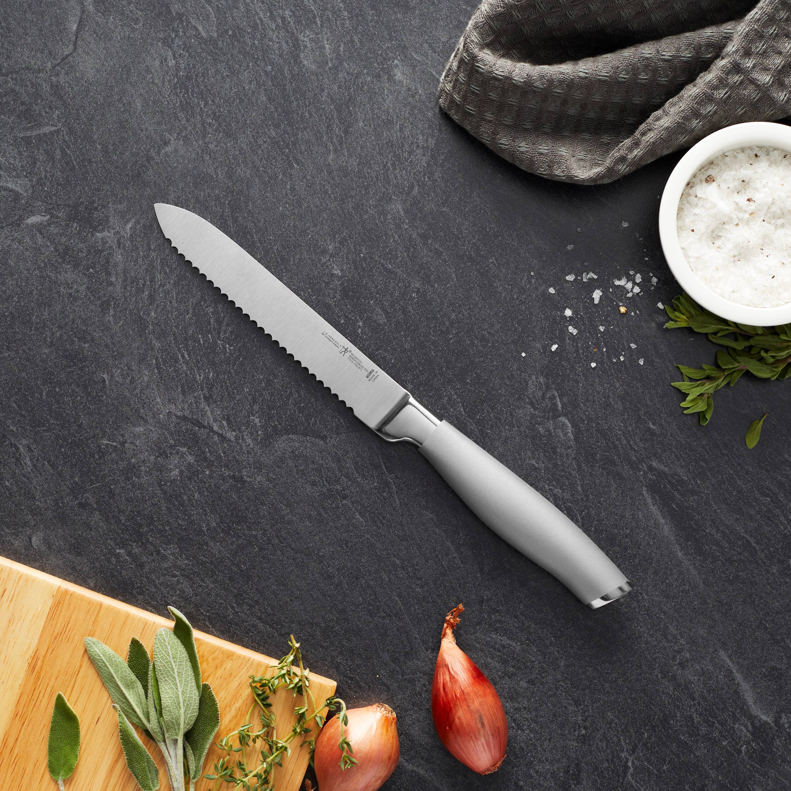 Alt View 1. Henckels - Henckels Modernist 5-inch Serrated Utility Knife - Stainless Steel.