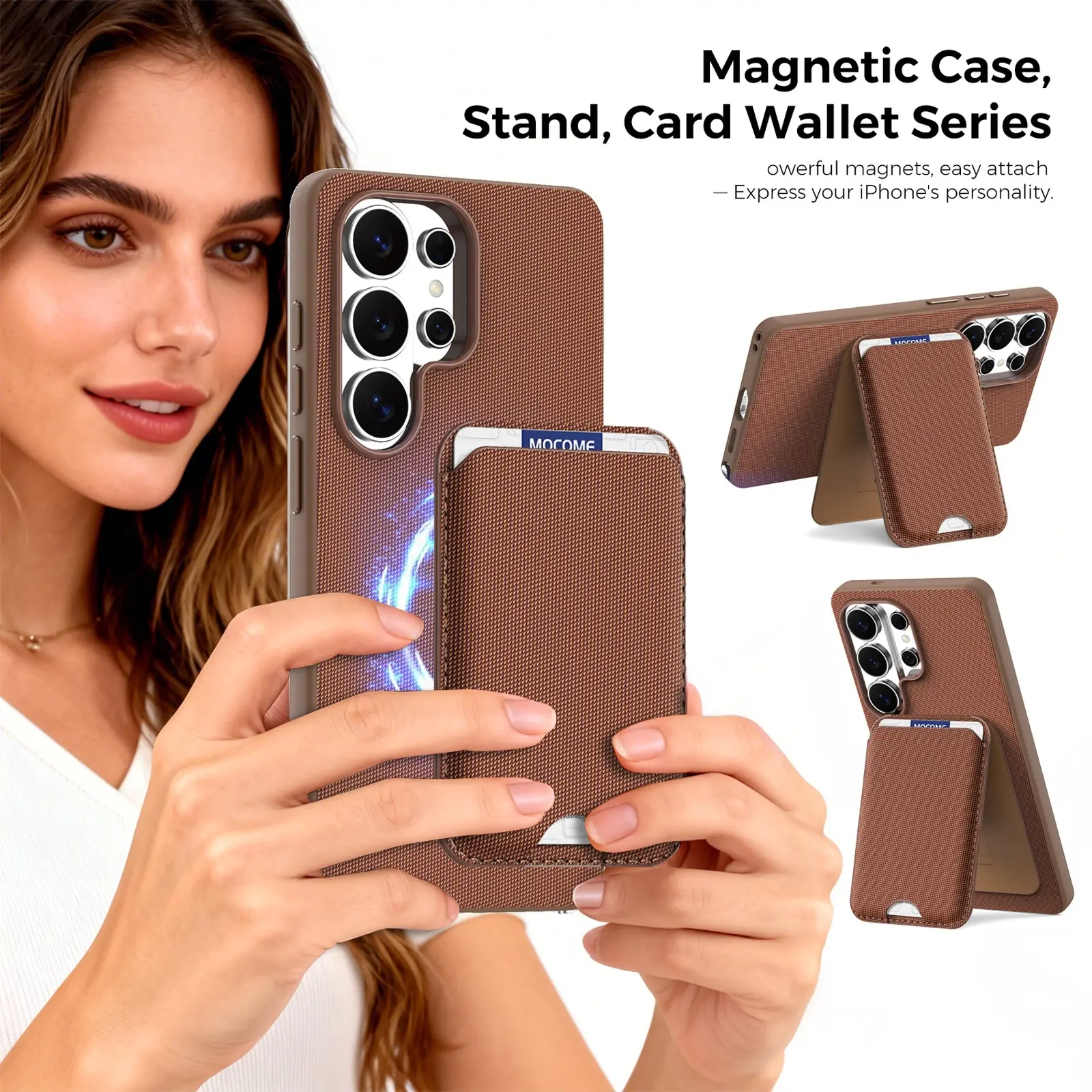 Magnetic Case, Stand, Card Wallet Series  
owerful magnets, easy attach  
— Express your iPhone's personality.