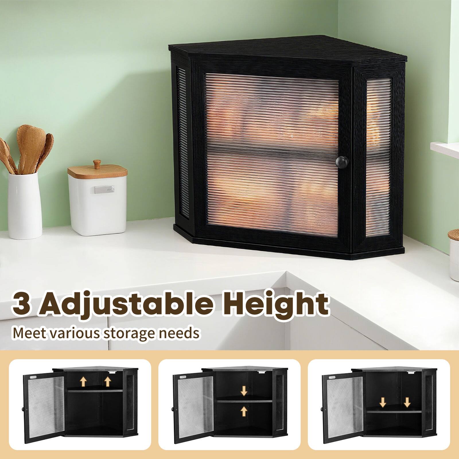 3 Adjustable Height  
Meet various storage needs
