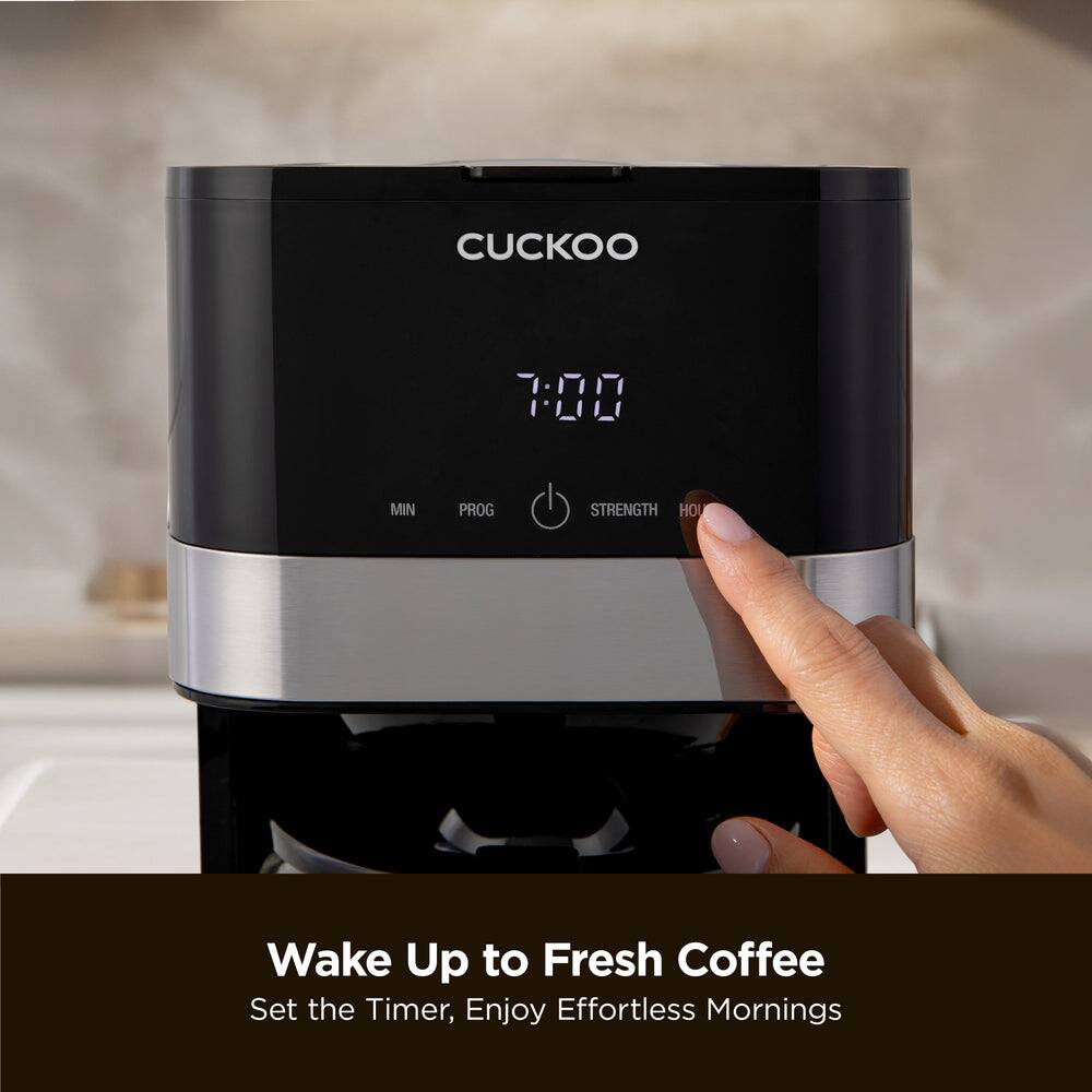 CUCKOO

7:00

MIN PROG STRENGTH HOUR

Wake Up to Fresh Coffee  
Set the Timer, Enjoy Effortless Mornings
